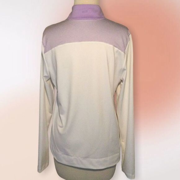 Izod Performance Lavender and White Full Zip Front Jacket Med - Picture 5 of 12